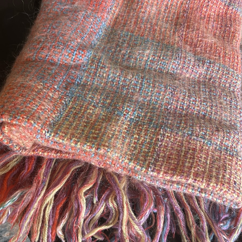 Hand woven mohair blanket